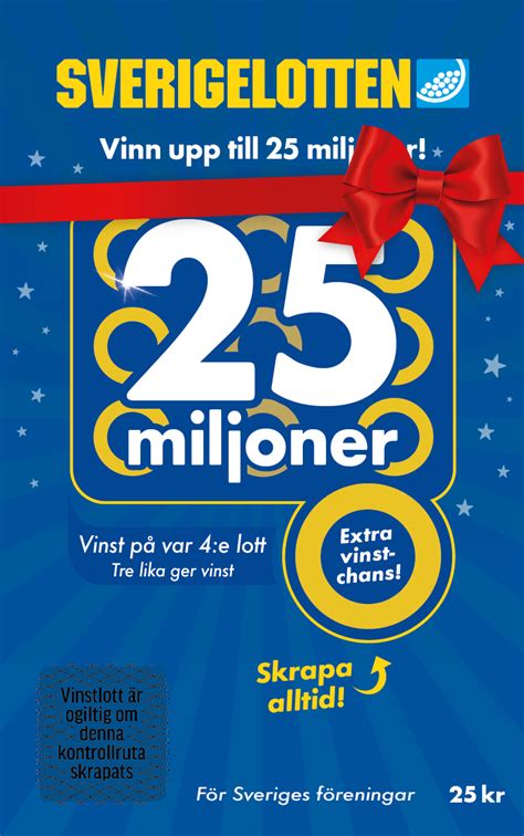 vinstinlösen sverigelott|Sverigelotten – Vinn upp till 25 miljoner .